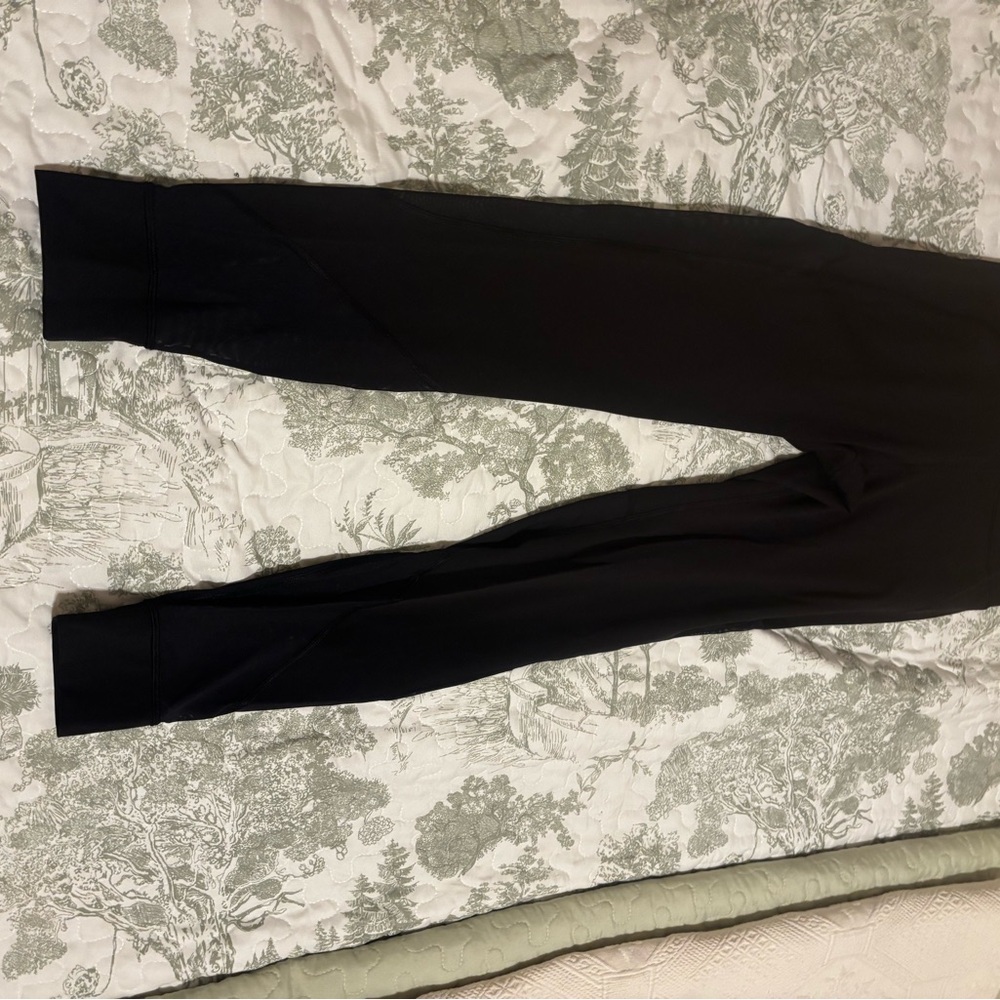 Lululemon sz 8 Black Mesh Leggings tights running yoga gym pilates crossfit - Picture 10 of 14
